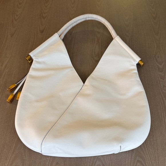 Donna Karan Cream Hobo Bag with Gold Details - Picture 6 of 12